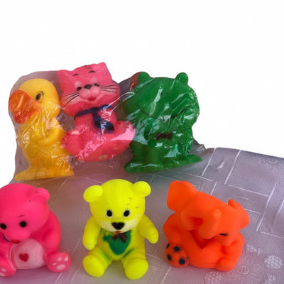 Colorful Soft Rubber Animal Toy Set (3Pcs)