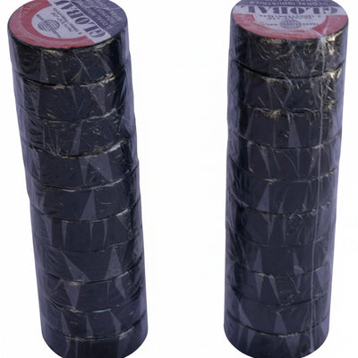 Premium PVC Electrical Insulation Tape Set - 10 Rolls (Black)