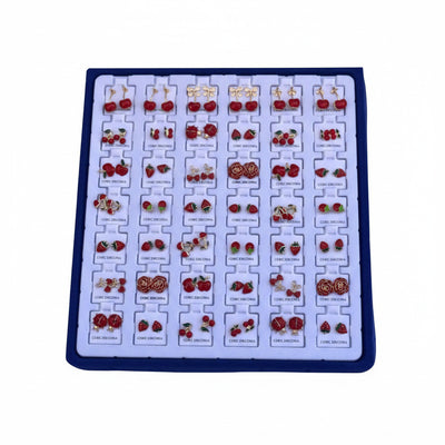 Pair Mixed Fruit & Floral Stud Earrings