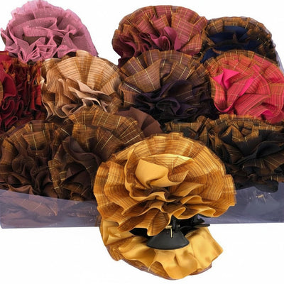 Elegant Floral Fabric Hair Claw Clips
