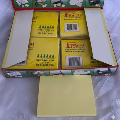 Pronotti Self-Adhesive Sticky Notes, 100 Sheets