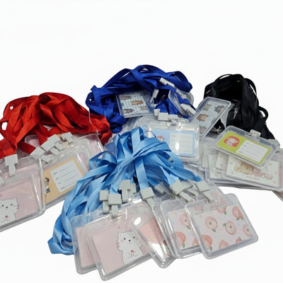 Colorful ID Badge Holder Set