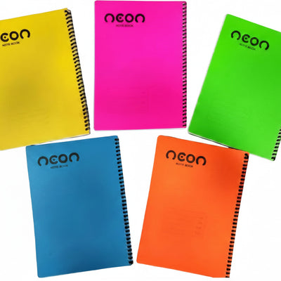 Neon Spiral Notebook Set (100 Sheets Each)